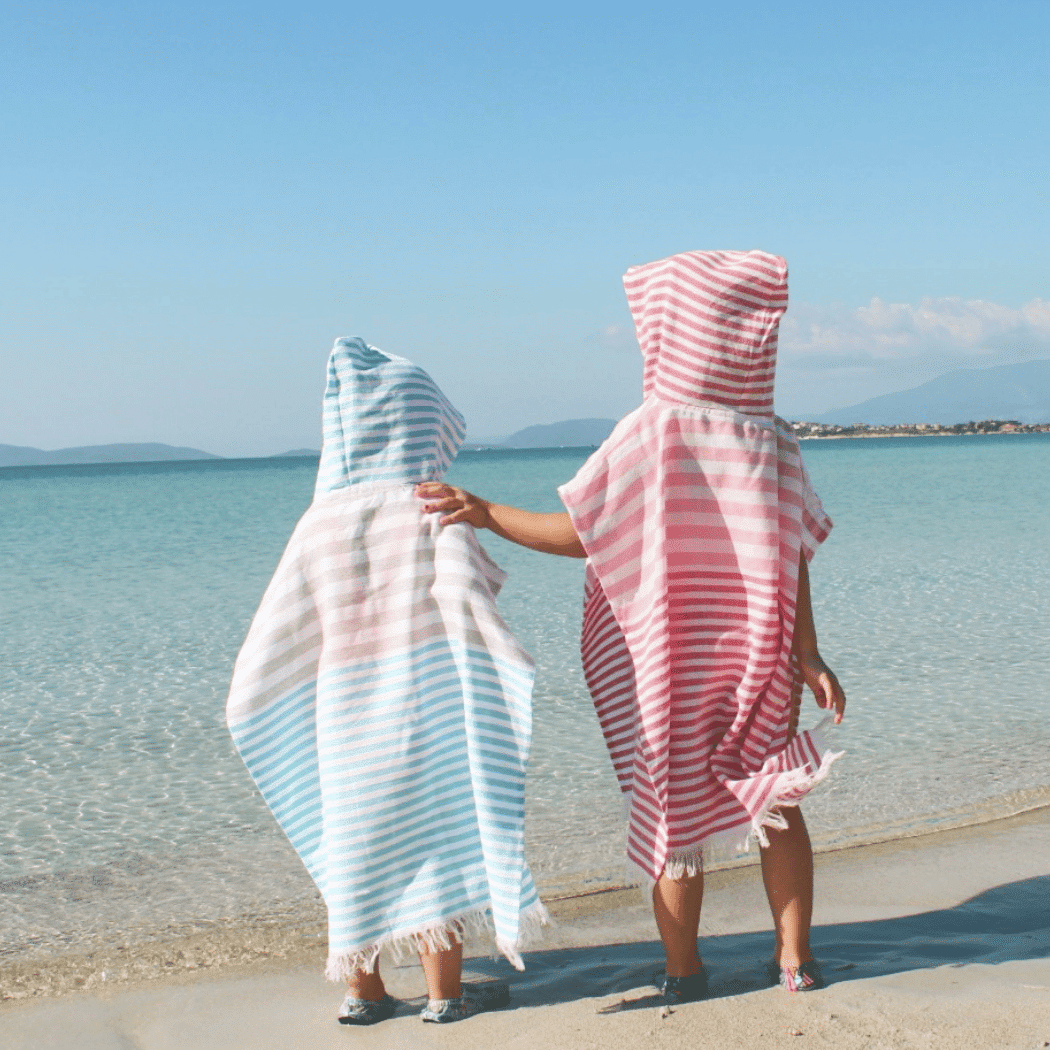 Kids Poncho Beach & Pool Towel | Pink in Gift Box