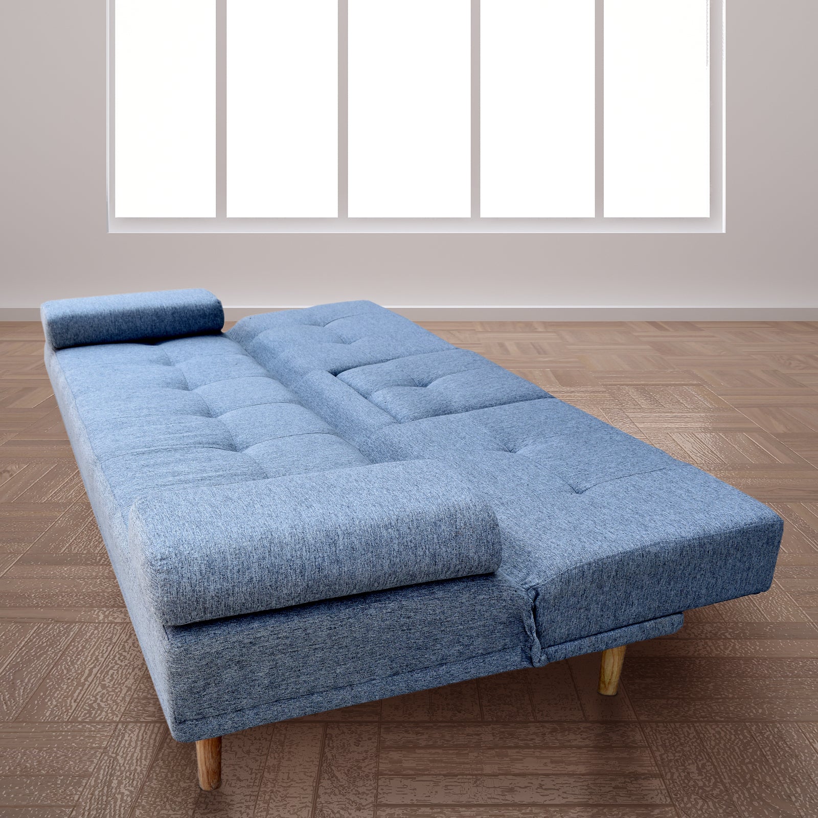 Casa Decor Mendoza 2 in 1 Sofa Bed Couch Grey Pull Down Cupholder 3