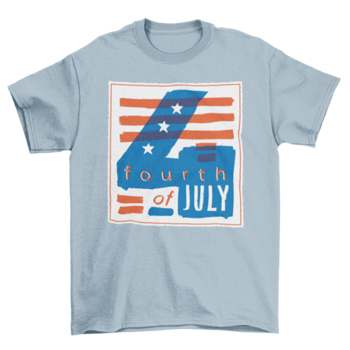 4th of July Independence Day Illustration T-shirt