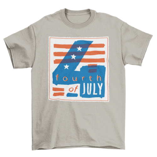 4th of July Independence Day Illustration T-shirt