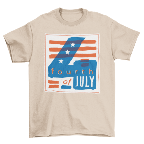 4th of July Independence Day Illustration T-shirt