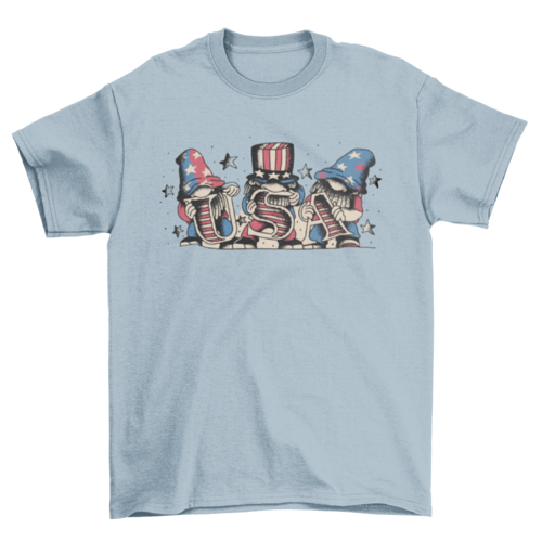 USA gnomes 4th July t-shirt
