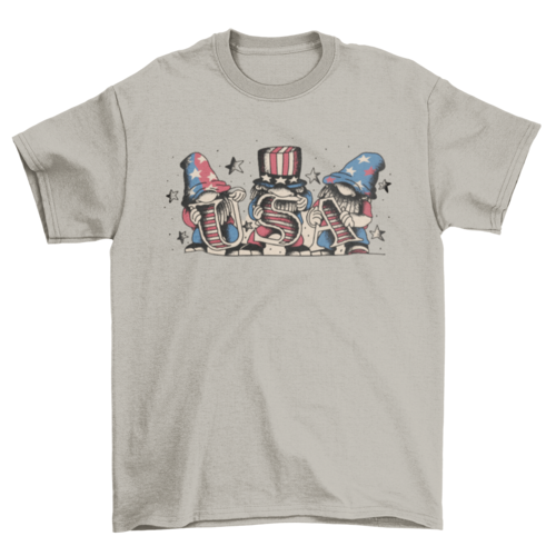 USA gnomes 4th July t-shirt