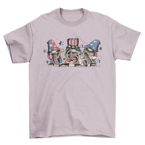 USA gnomes 4th July t-shirt