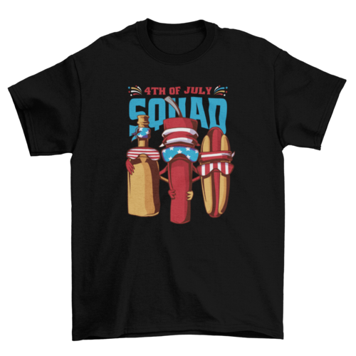 Fourth of july holiday elements t-shirt
