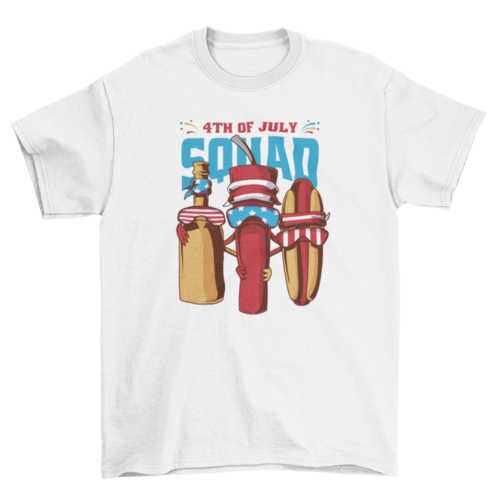 Fourth of july holiday elements t-shirt