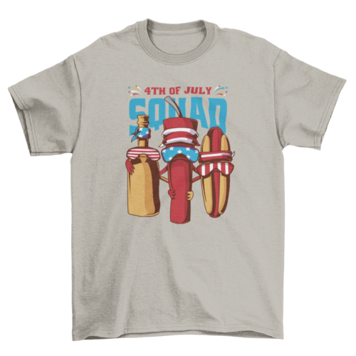 Fourth of july holiday elements t-shirt