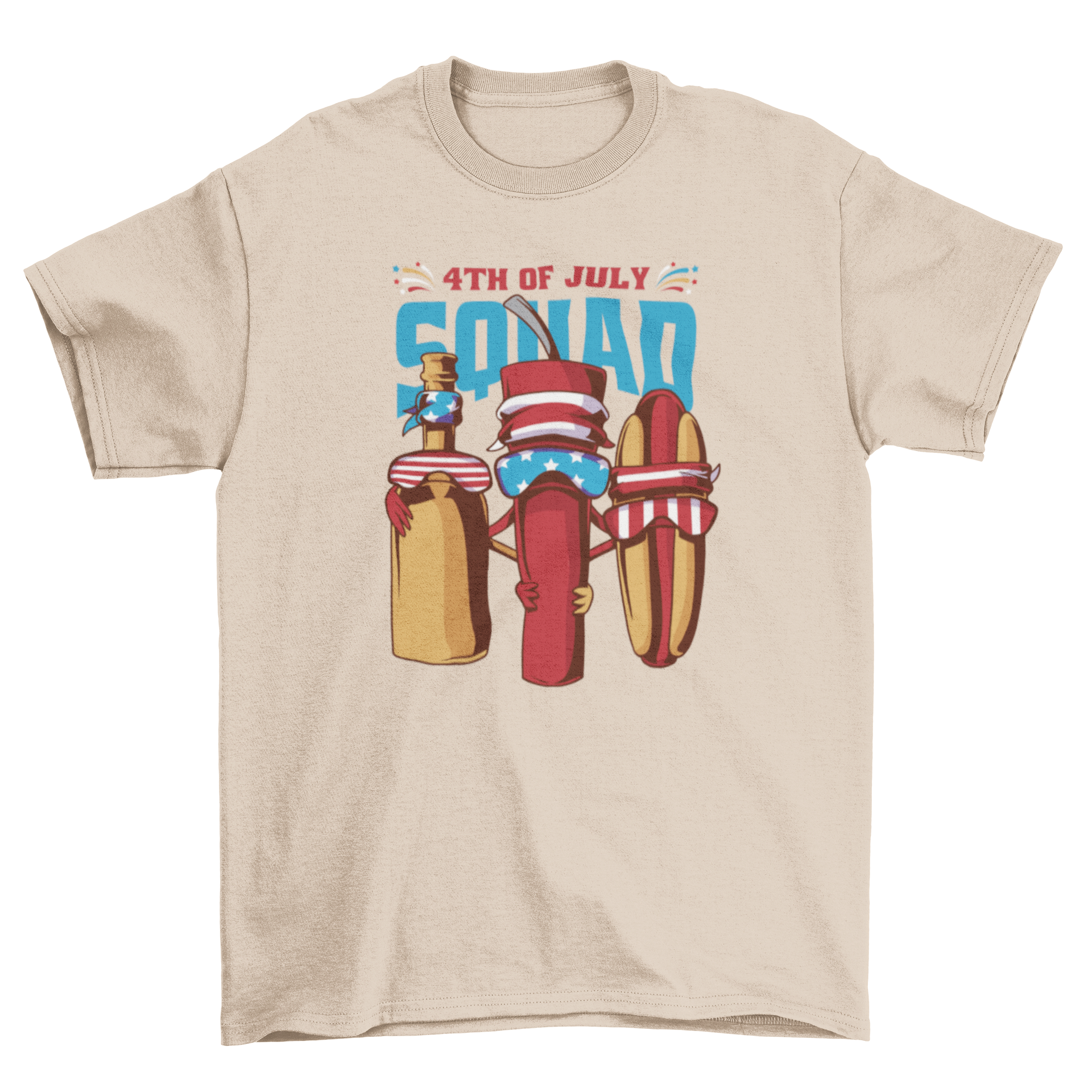 Fourth of july holiday elements t-shirt