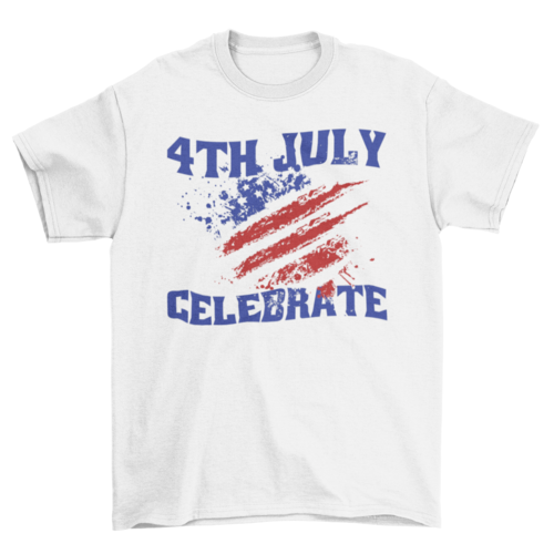 Celebrate 4th of July flag t-shirt