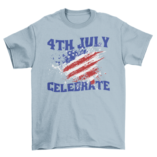 Celebrate 4th of July flag t-shirt