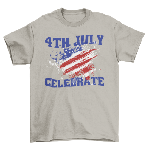 Celebrate 4th of July flag t-shirt