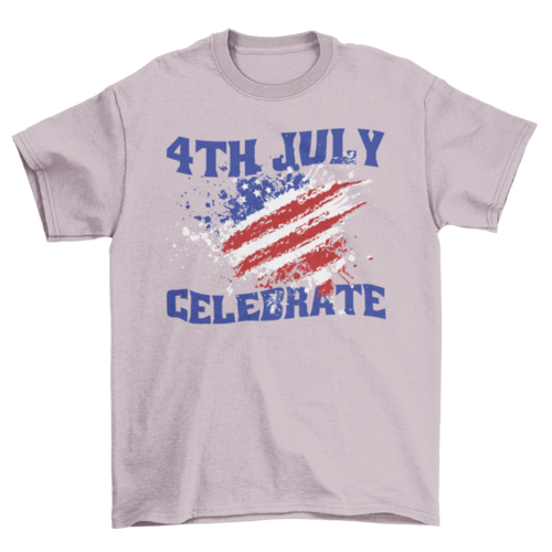 Celebrate 4th of July flag t-shirt