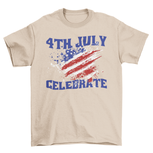 Celebrate 4th of July flag t-shirt