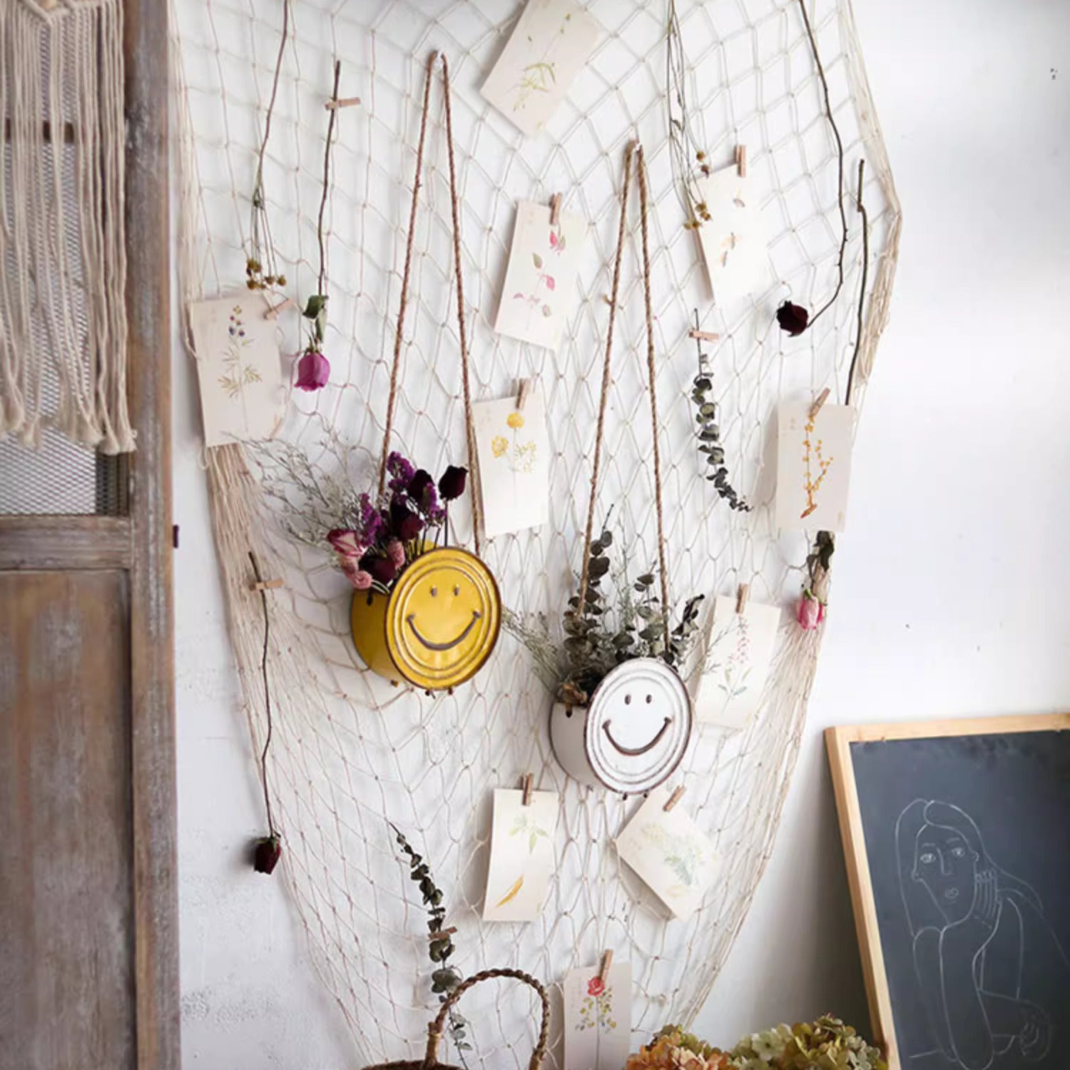 Happy Face Hanging Planter