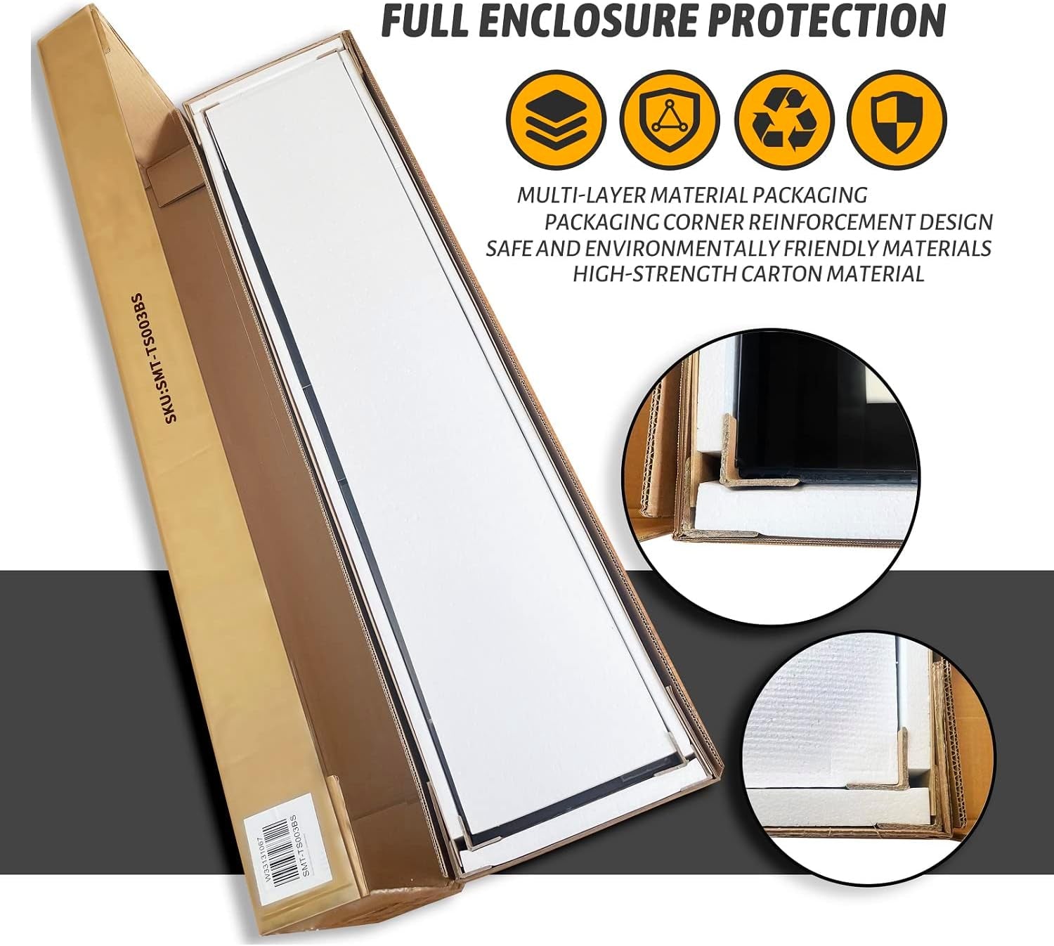 Black TV Stand, 60 65 70 75 Inch Wood TV Stand, High Glossy