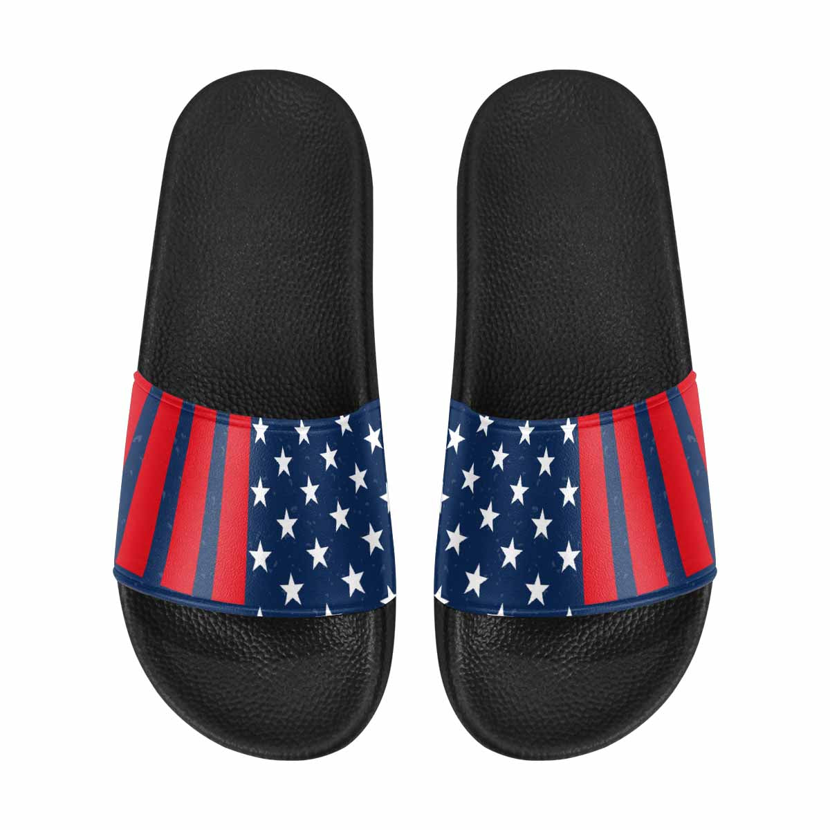 Mens Slide Sandals - Stars and Stripes Print
