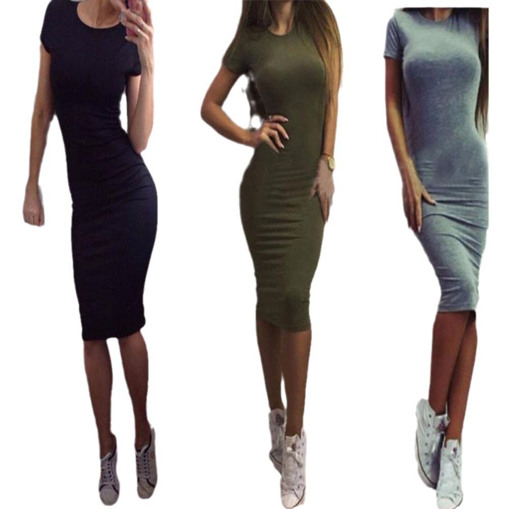 Slim Fit Short Sleeve Dress