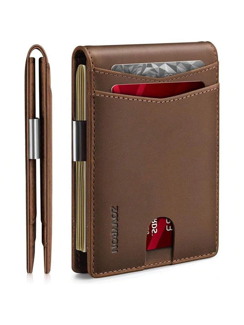 Wallet For Men Slim Bifold Leather Wallet With Money Clip RFID
