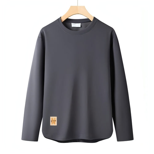 Men's Round Neck Air Layer Sweaters Menswear Youth Fashion Casual