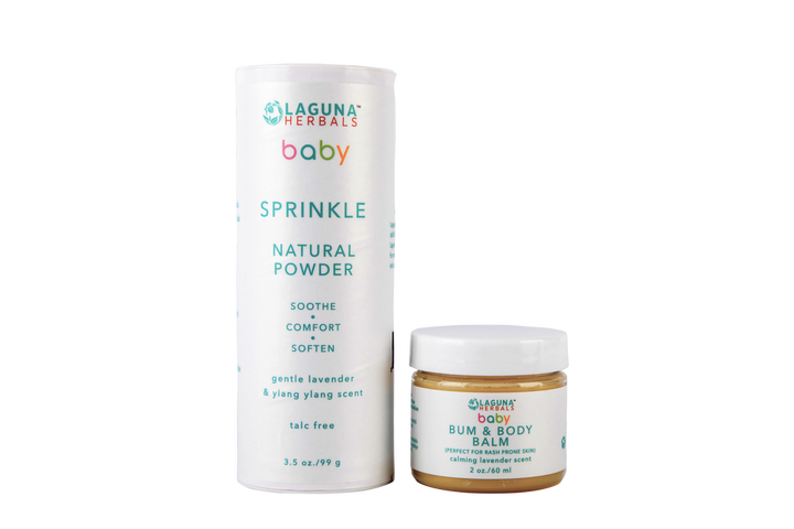 Organic Baby Moisturizer and Sprinkle ( talc free)baby powder set.