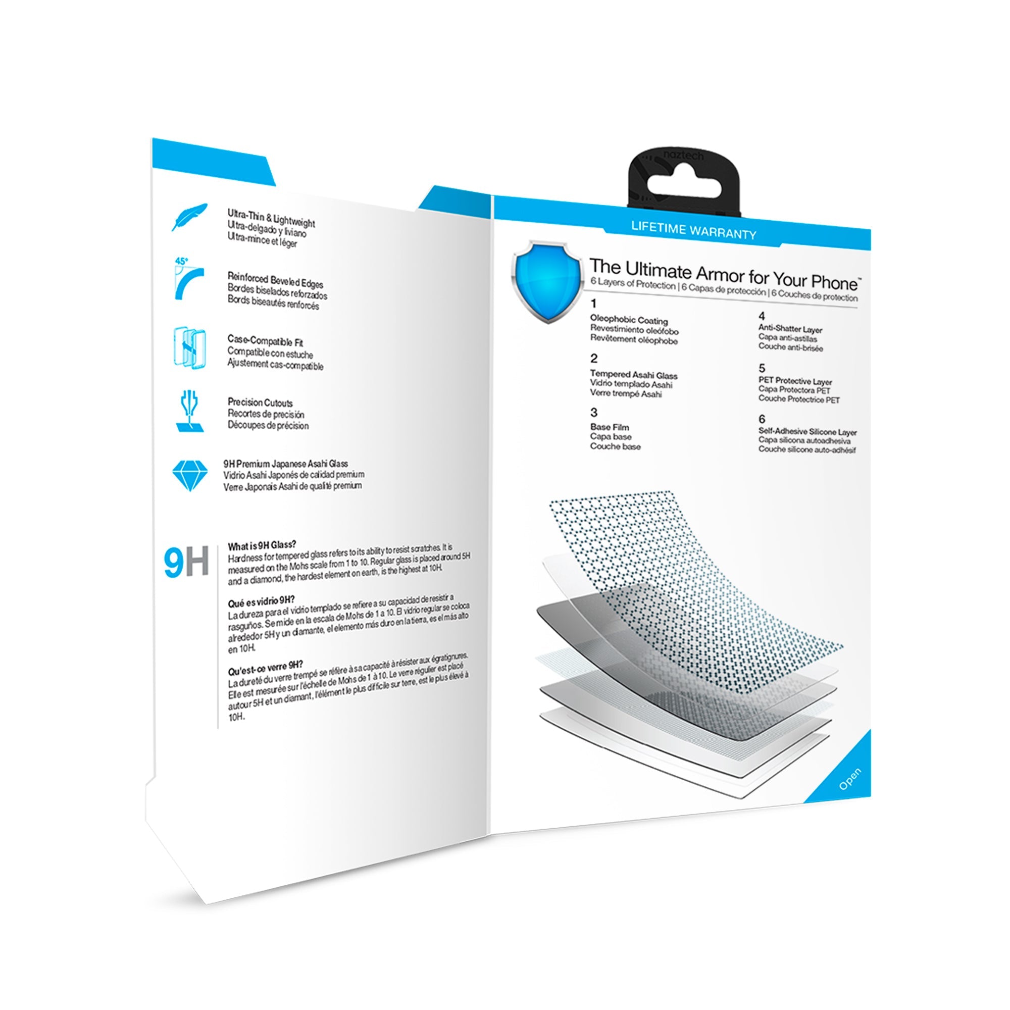 Naztech IntelliShield Tempered Glass w 3D Edge iPhone 12 Mini