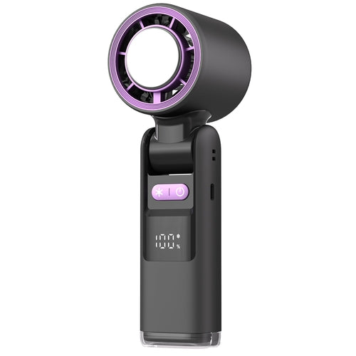 Ice Cool Turbo Mini Fan with Digital Display – USB Rechargeable &