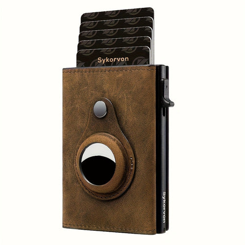 Airtag Men's Wallet Minimalist RFID Wallet With Airtag Stand Smart