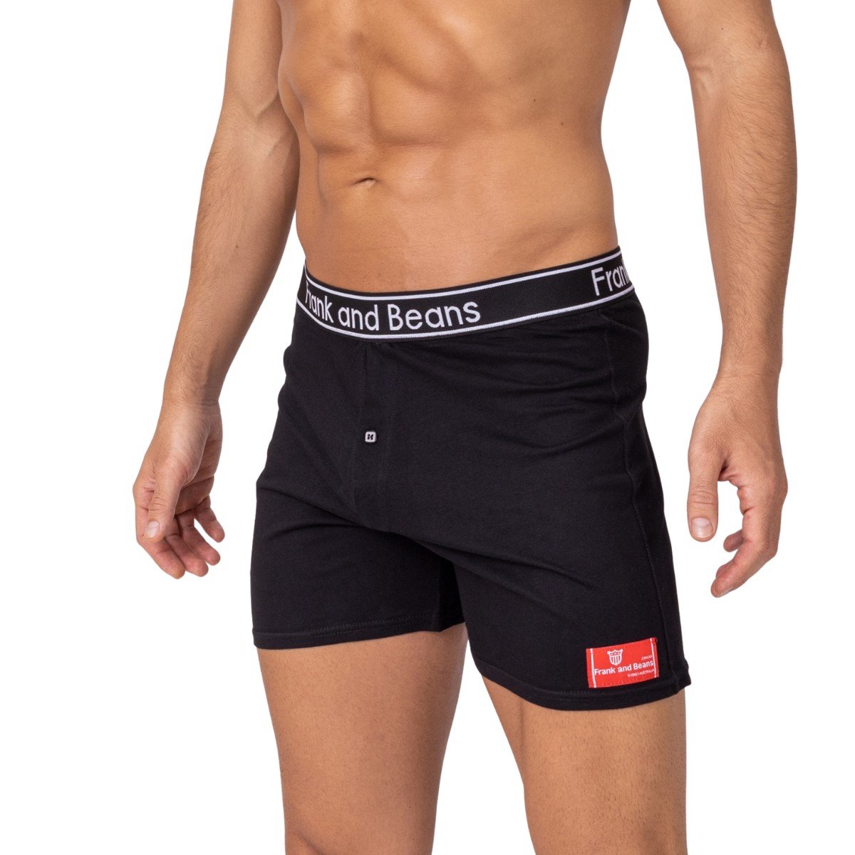 Mens Cotton Boxer Shorts Black