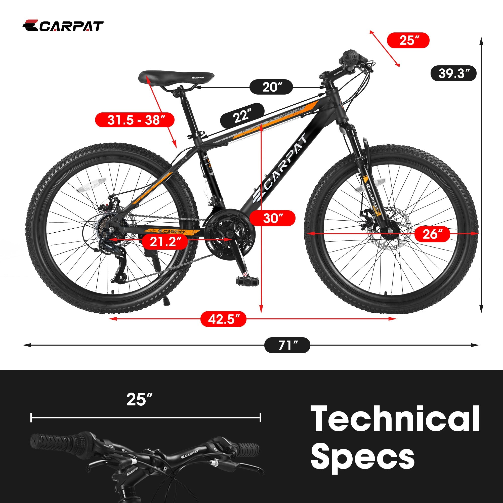 TrailStar™ City-Cruizer – 26" Shimano 21-Speed Mountain Bike