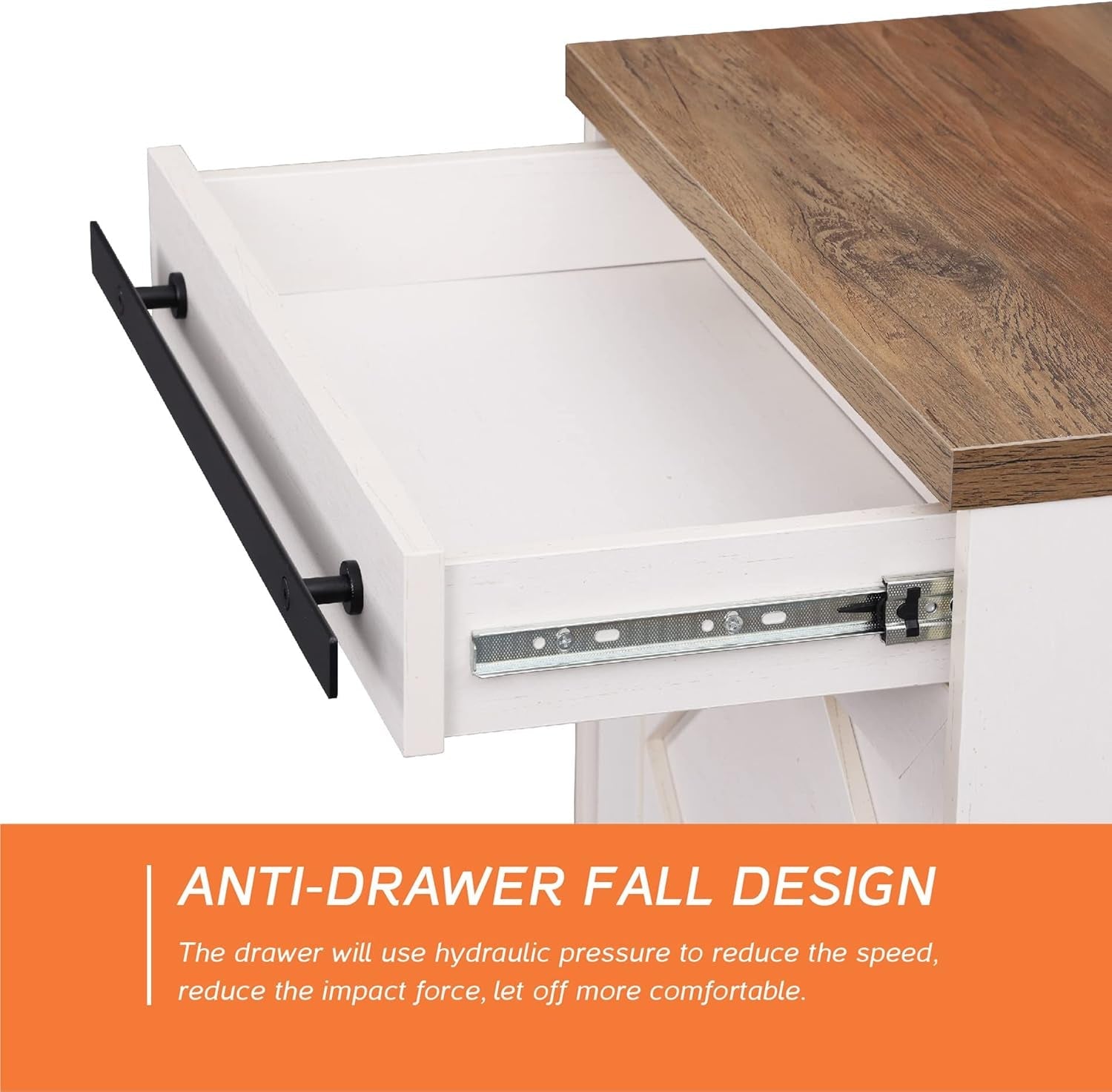 98.4" Wide TV Stand for Tvs up to 110",Faux Bark Finish Wood