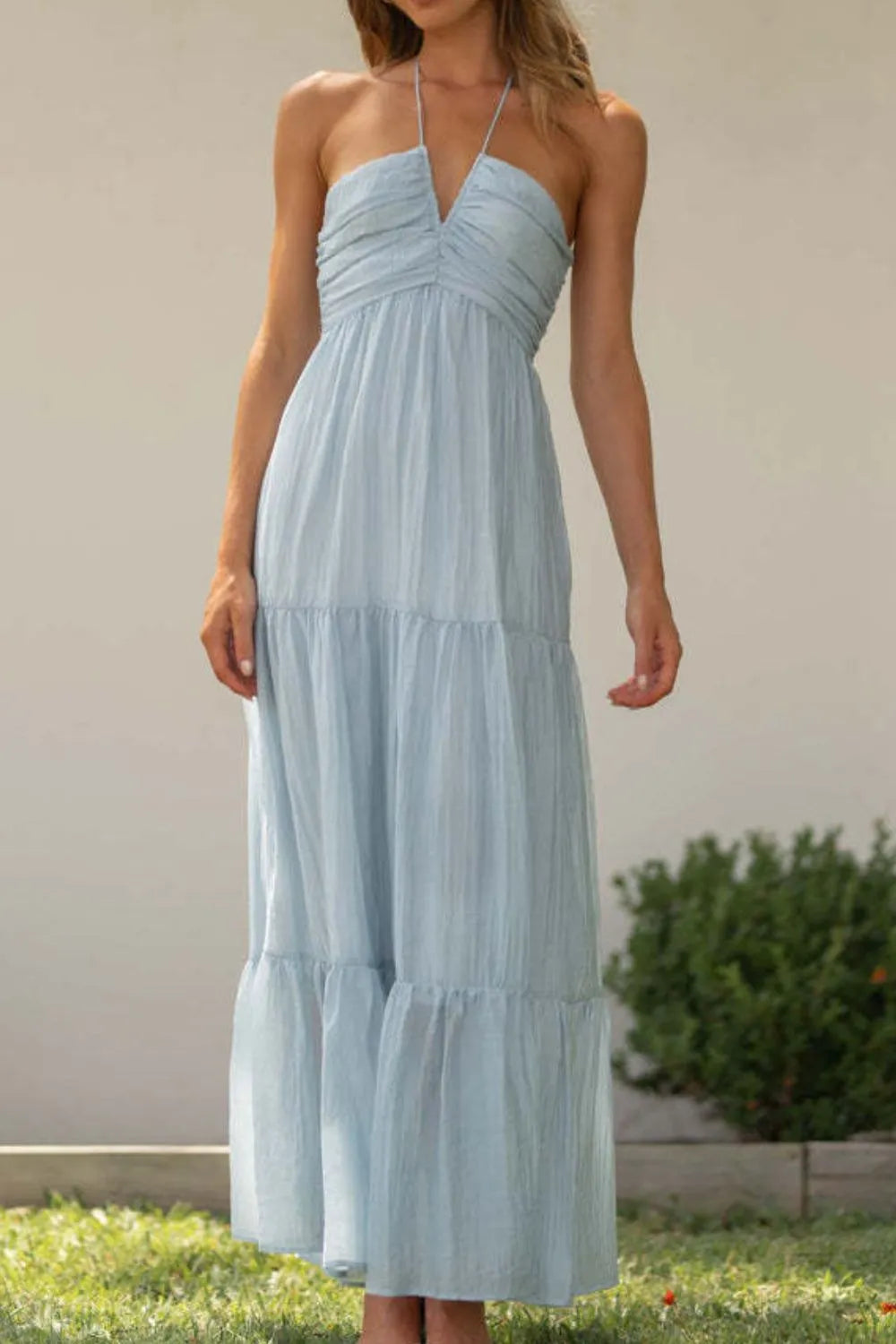 Tiered Halter Neck Cami Dress