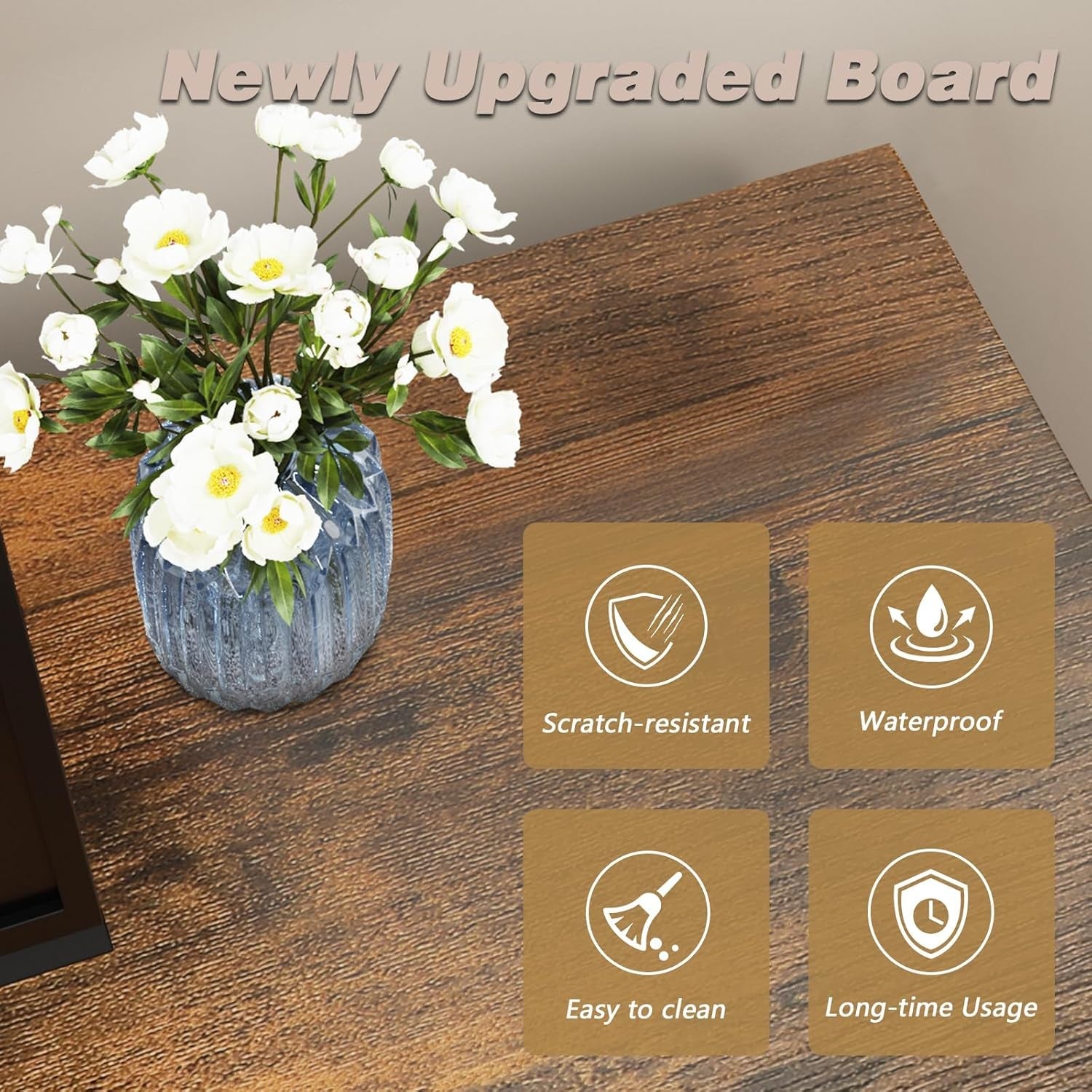 58" Brown Fireplace TV Stand for 65" TV