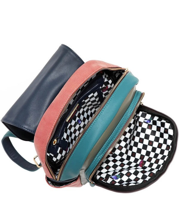 Nicole Lee USA Cat Eco-Leather Convertible Backpack Bag