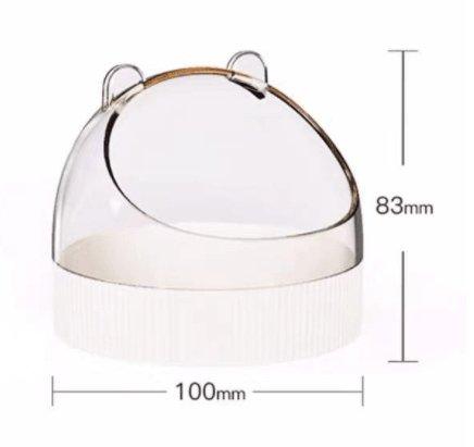 Colorful Candy Acrylic Hamster Food Basin With Gold Wire Feeder