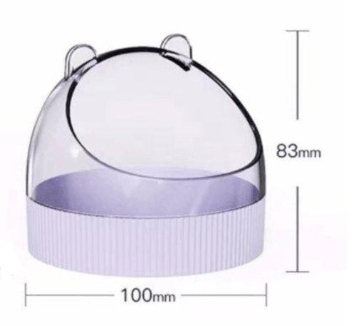 Colorful Candy Acrylic Hamster Food Basin With Gold Wire Feeder