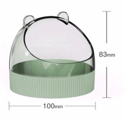 Colorful Candy Acrylic Hamster Food Basin With Gold Wire Feeder