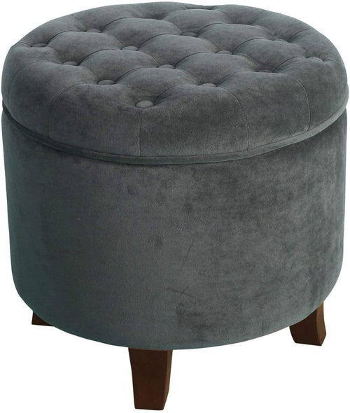 Velvet Tufted Ottoman with Storage for Home Decor
