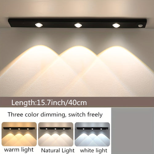 LED Motion Sensing Strip Light with Rechargeable USB and Color