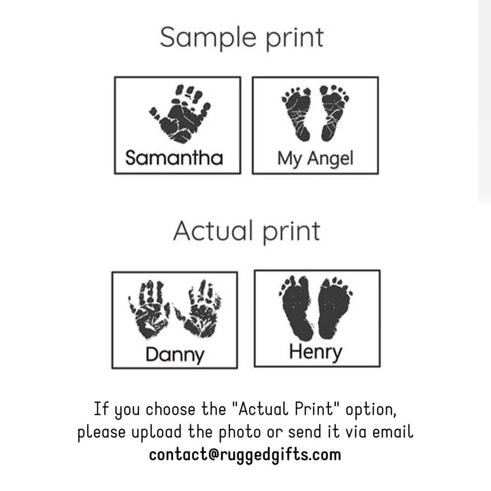 Dad Necklace With Baby Footprint