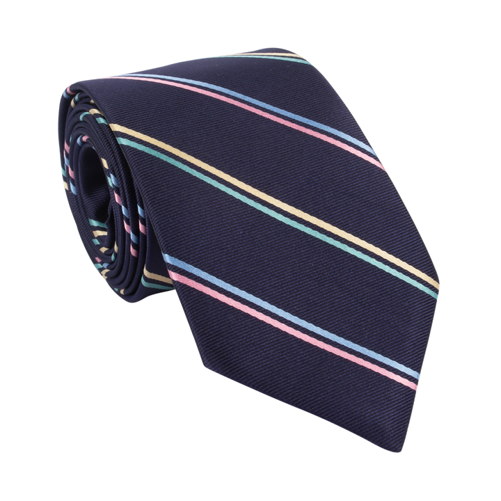Asti Multicolour Strip Silk Tie