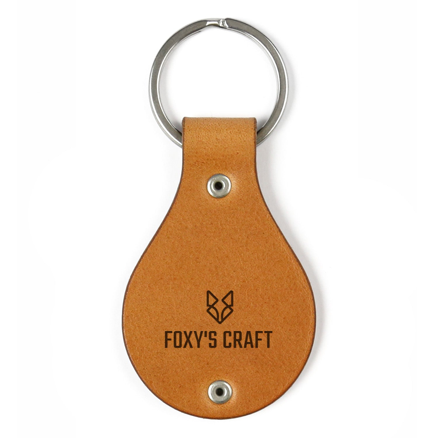 Leather keychain – Never drive faster than your guardian angel can fly