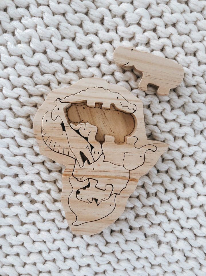 Afriland, Wooden Puzzle African Animals