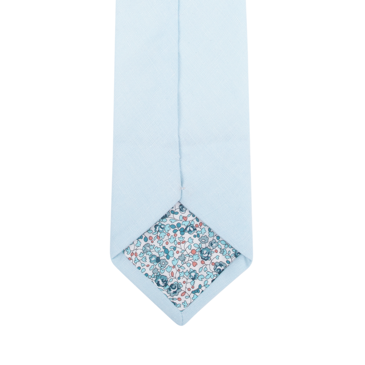 Sky Blue Linen Tie