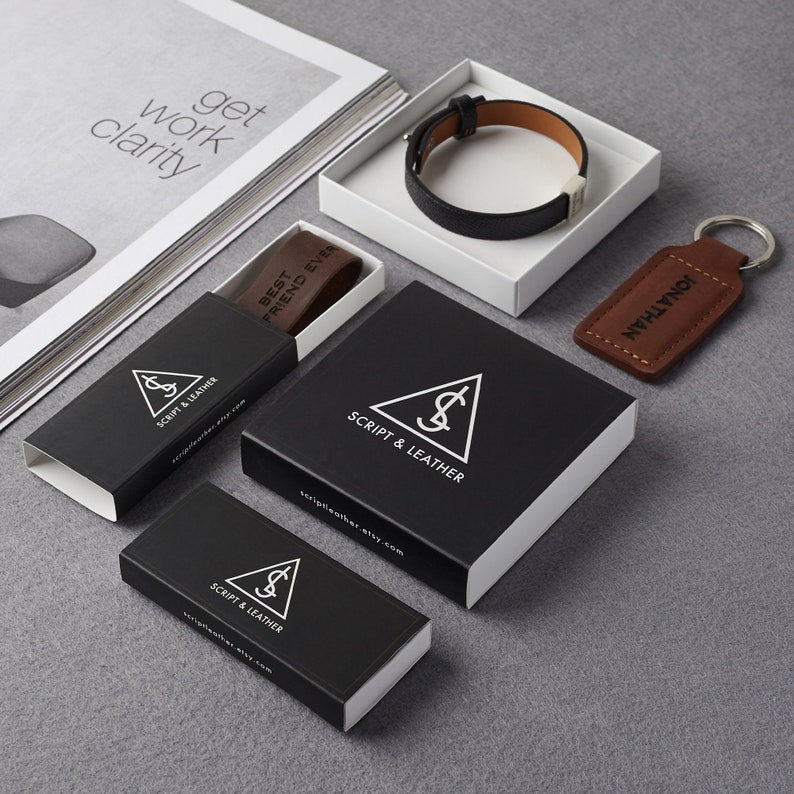 Dual Fingerprint Bracelet, Father of 2, Custom Dad Bracelet