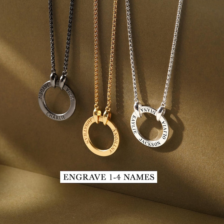 Dad Necklace With Kids Name, Father's Day Gift For Husband