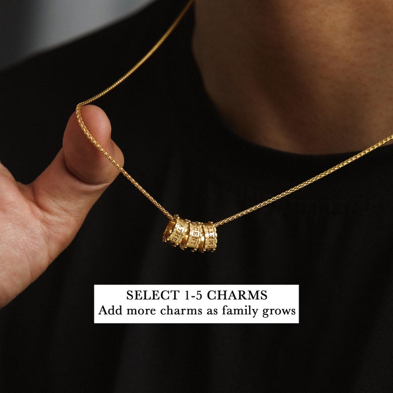 Dad Necklace With Kids Names, Gift for Father's Day