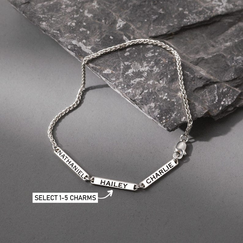 Custom Name Bracelet For Men, Kids Names Bracelet, Father's Day