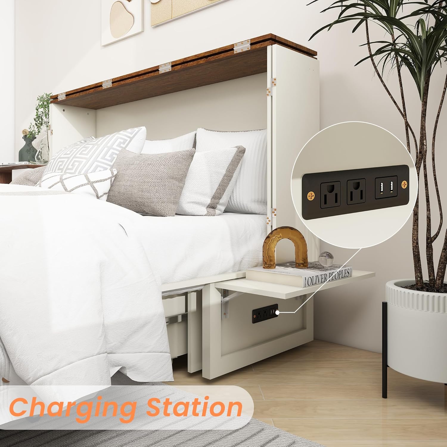 MFC-6 Murphy Cabinet Bed with Drawers Murphy Mobile Chest Bed