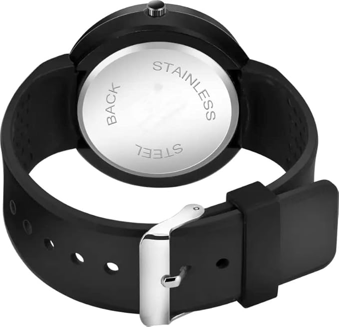 Premium Black Dial Analog Watch for Men & Boys – Bold Daily Wear