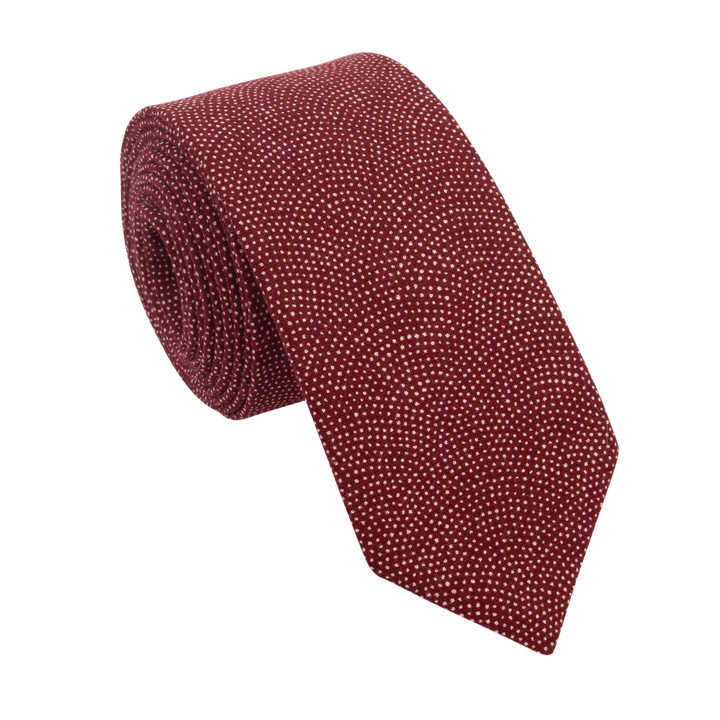 Burgundy Samekomon Japanese Tie